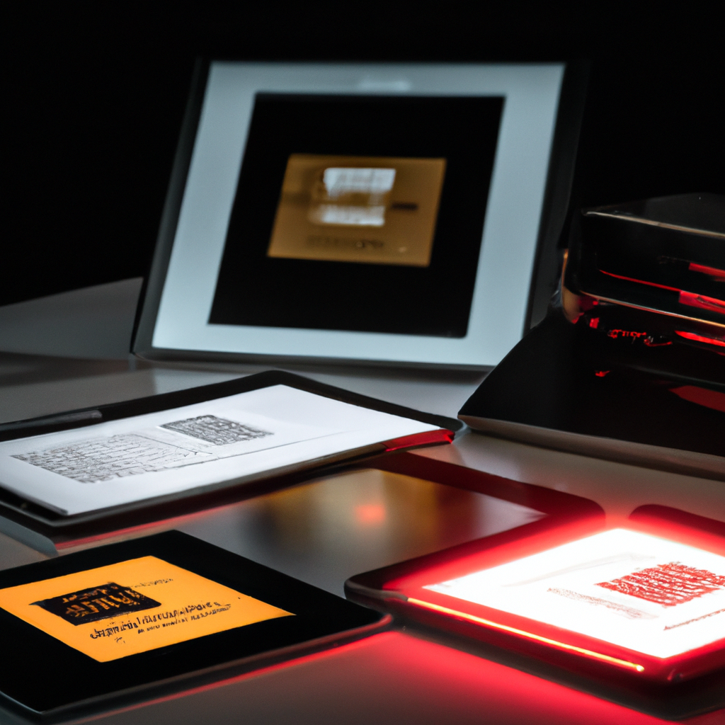 AI-generated photo of a modern glass news desk in a bright studio with key light and accent LEDs